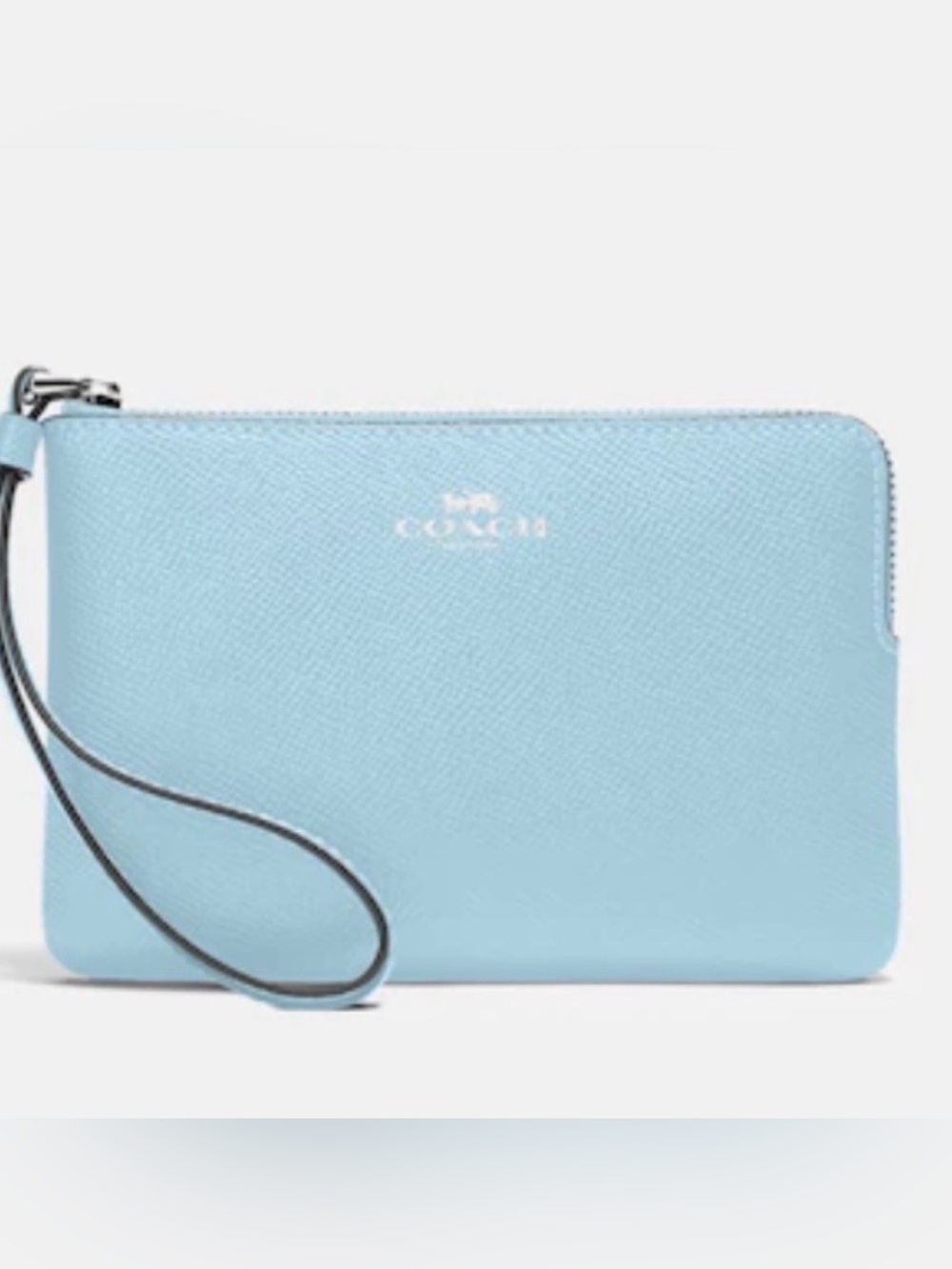 Coach Powder Blue Leather Wristlet